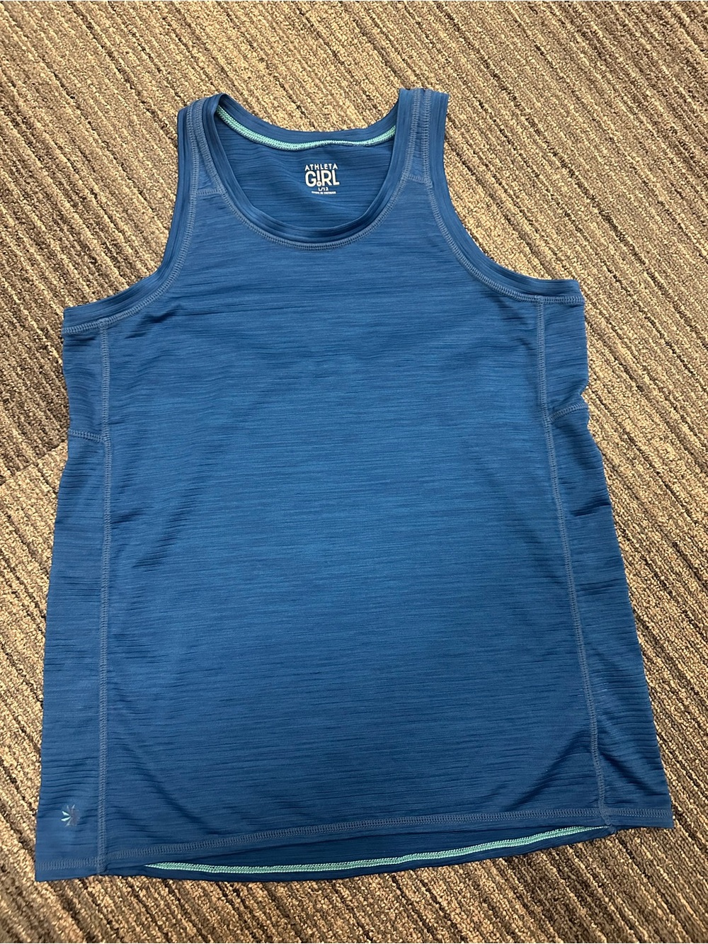 Athleta Girl Racerback Tank, high performance, mositure wicking, Size Large